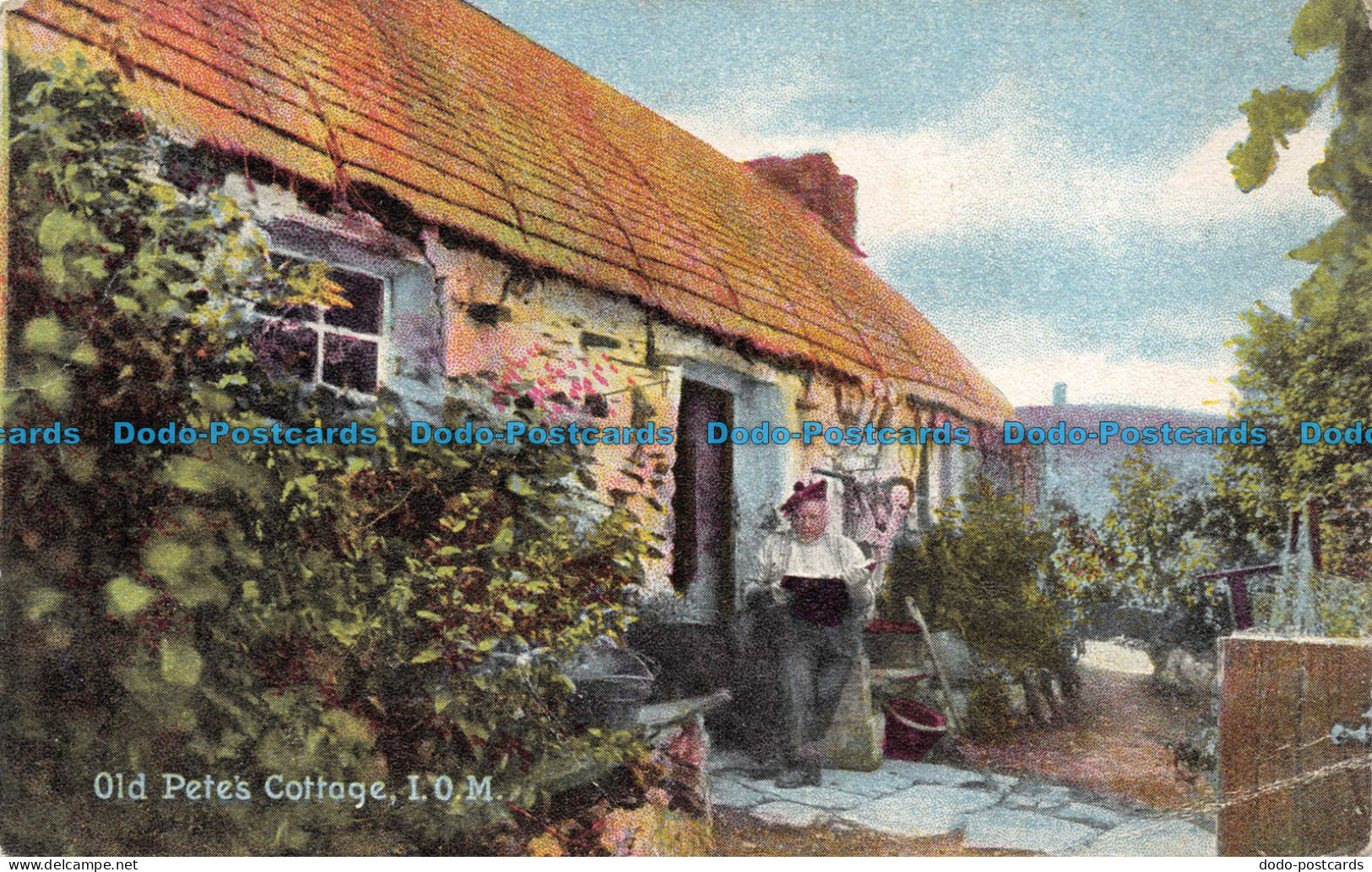 R078655 Old Petes Cottage. I.O.M. Fine Art Post Cards. Shureys Publications. 191 - World