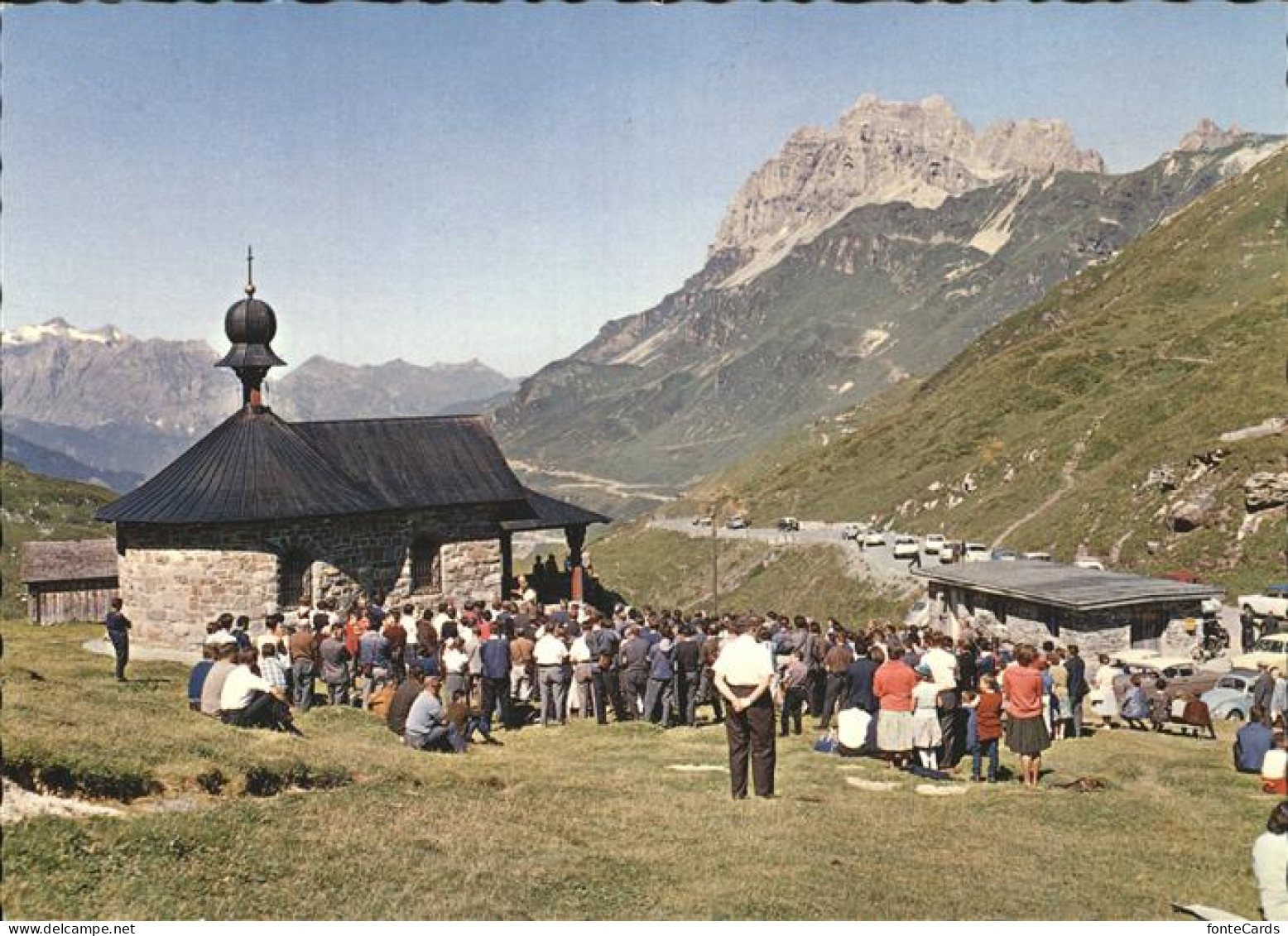 11456354 Klausenpass Gottesdienst An Der Kapelle Klausenpass - Autres & Non Classés
