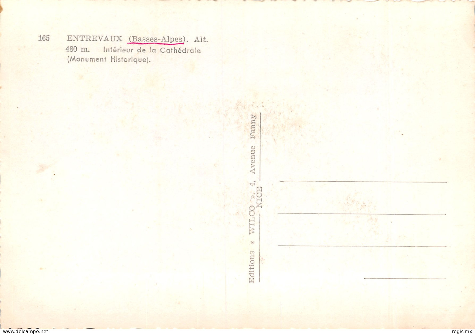 04-ENTREVAUX-N°T2551-E/0225 - Other & Unclassified