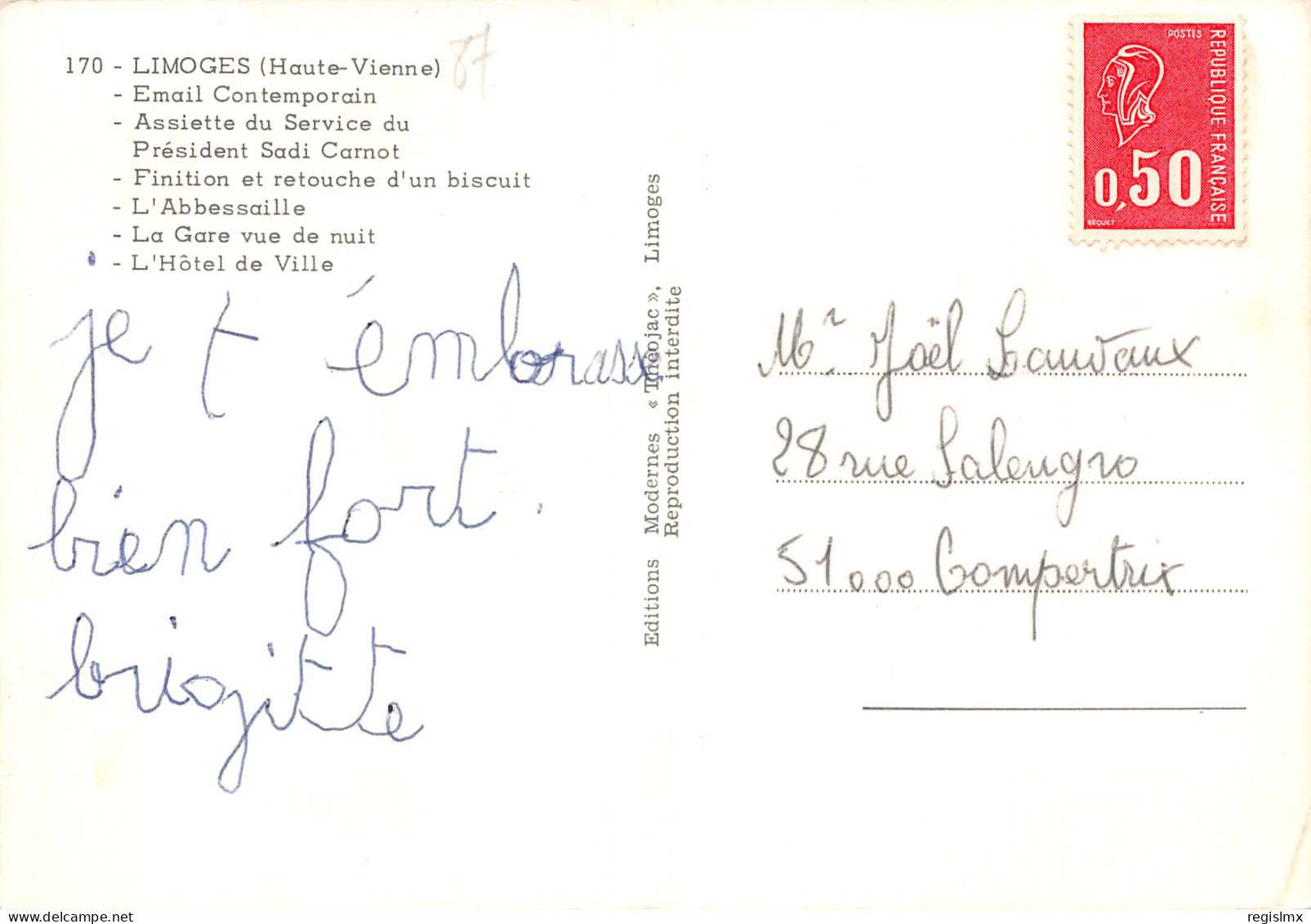 87-LIMOGES-N°T2551-E/0173 - Limoges