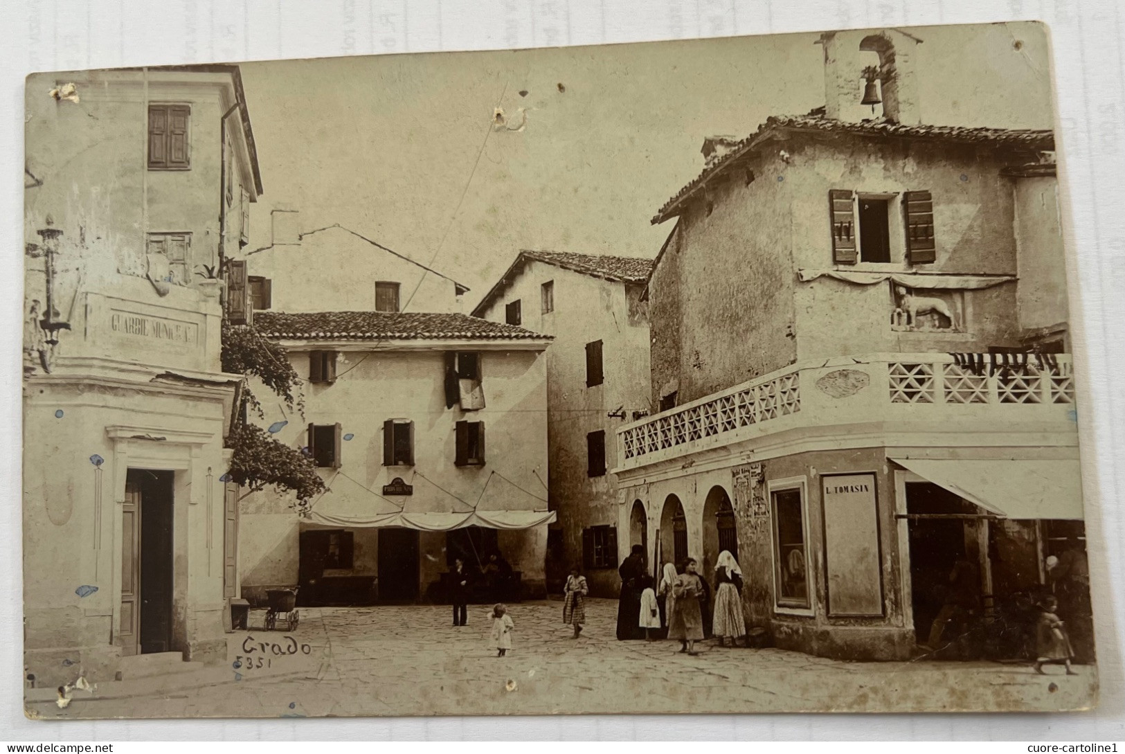 GRADO - FOTO CARTOLINA - CITTA - PIAZZA - VG 1908. - Gorizia