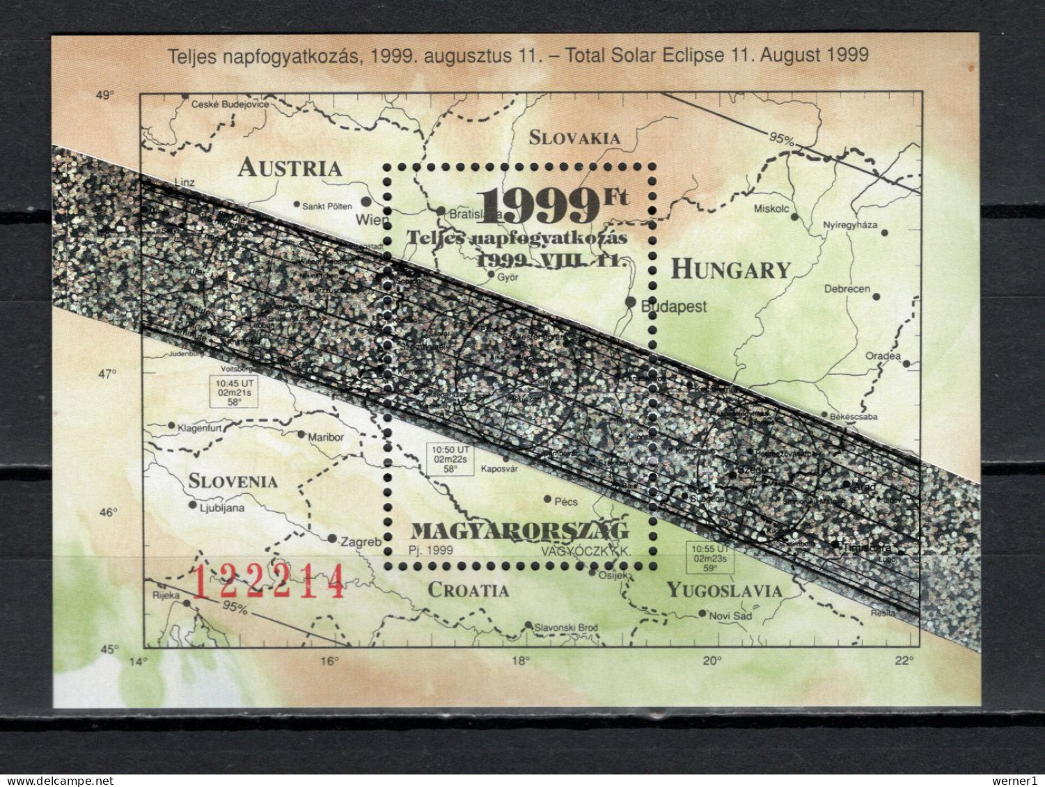 Hungary 1999 Space, Total Eclipse S/s MNH - Europa