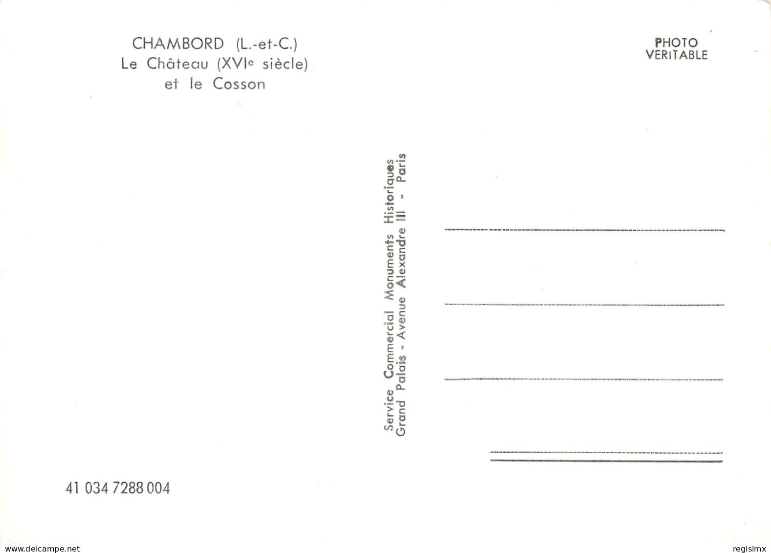 41-CHAMBORD LE CHATEAU-N°T2552-D/0327 - Chambord