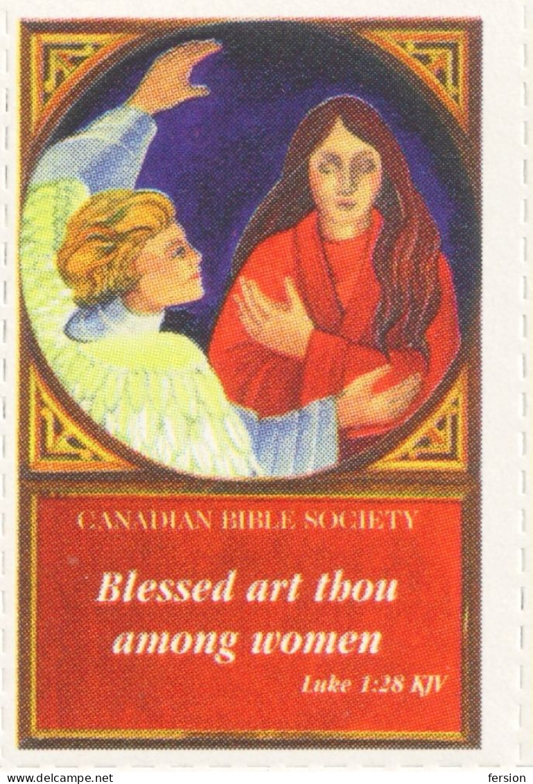 CANADA Bible Society / Christianity - Charity Label Cinderella Vignette  - Mary Joseph Jesus Three Kimgs Angel - Vignettes Locales Et Privées