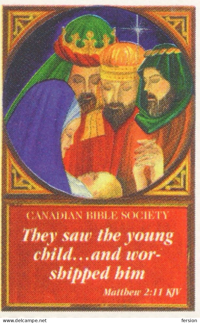 CANADA Bible Society / Christianity - Charity Label Cinderella Vignette  - Mary Joseph Jesus Three Kimgs Angel - Vignettes Locales Et Privées