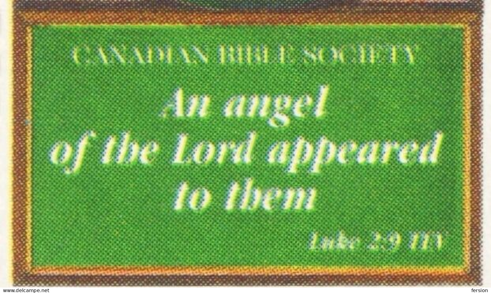 CANADA Bible Society / Christianity - charity label cinderella vignette  - Mary Joseph Jesus Three Kimgs Angel