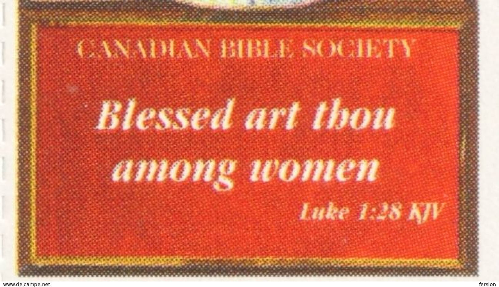 CANADA Bible Society / Christianity - charity label cinderella vignette  - Mary Joseph Jesus Three Kimgs Angel