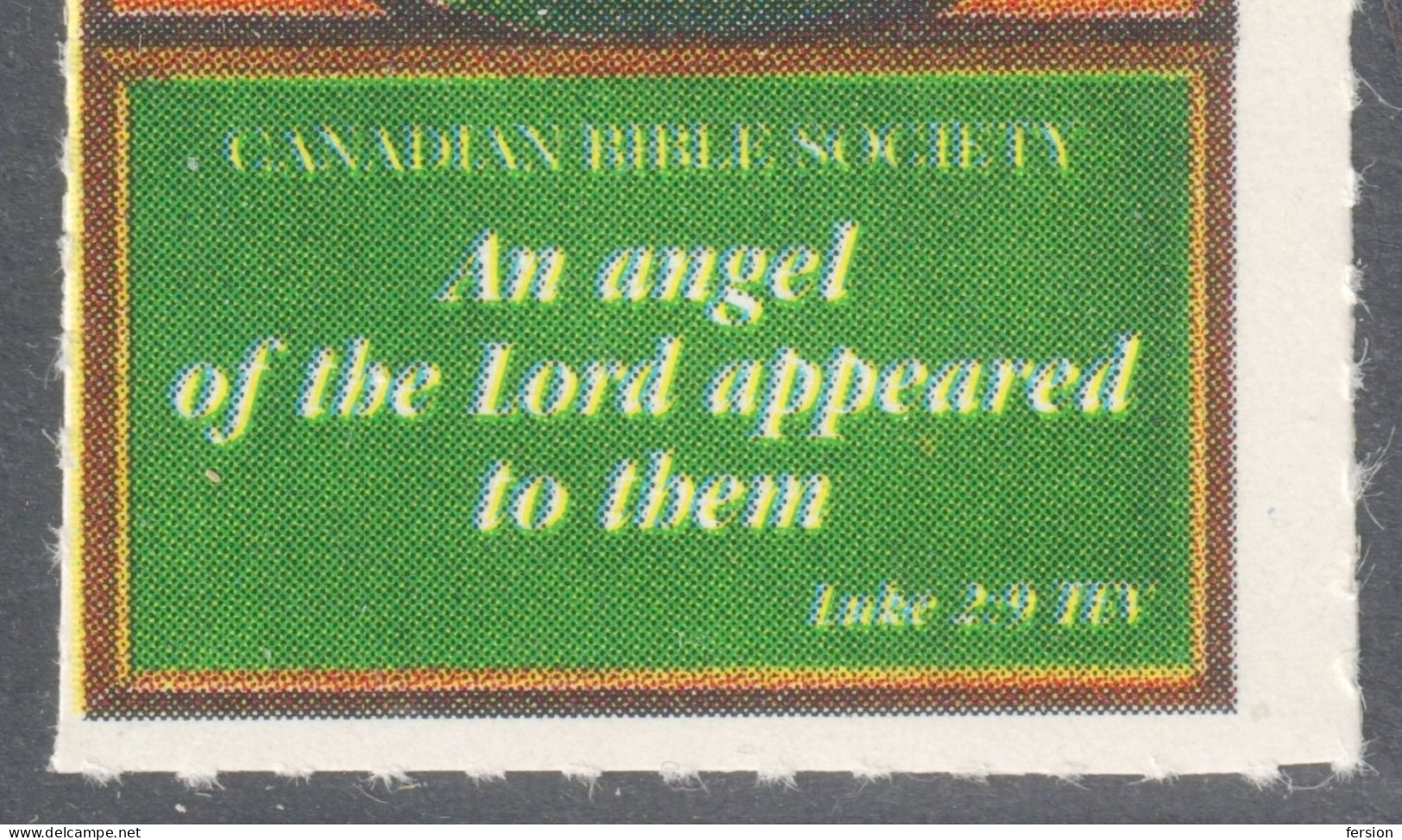 CANADA Bible Society / Christianity - charity label cinderella vignette  - Mary Joseph Jesus Three Kimgs Angel