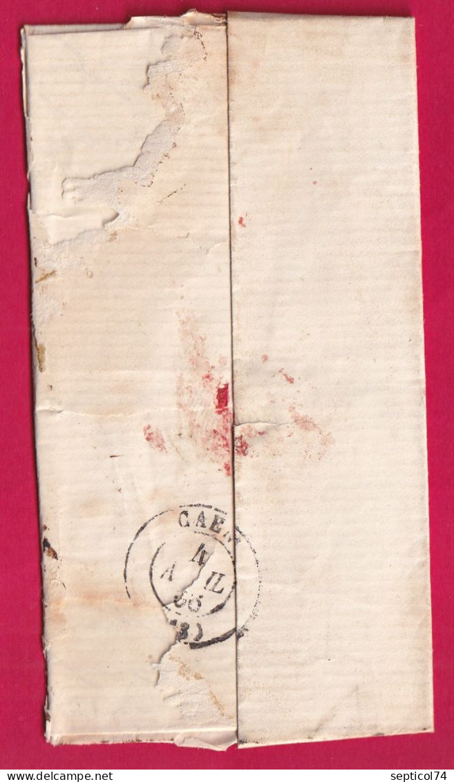 N°22 GC 4055 USSY CALVADOS BOITE RURALE G TOURNEBU POUR CAEN LETTRE - 1849-1876: Periodo Classico