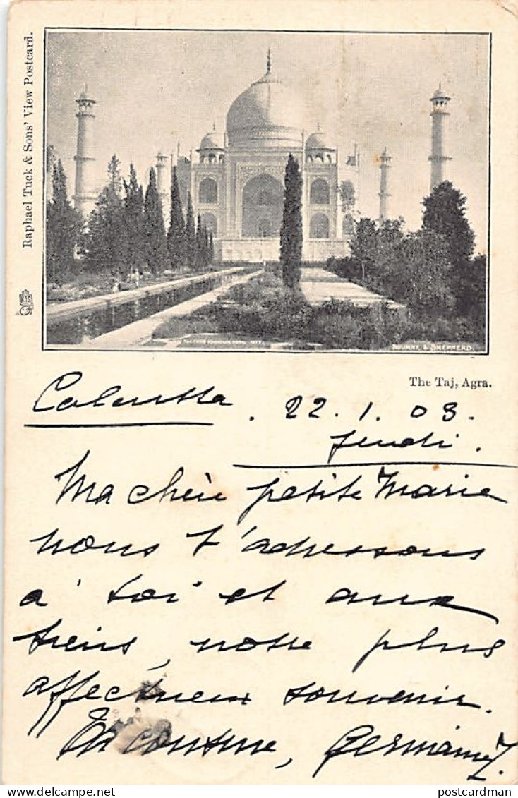 India - AGRA - The Taj Mahal - Publ. Raphael Tuck & Sons' View Card - Inde