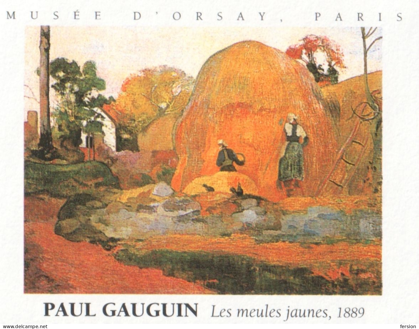 PAUL GAUGUIN Impressionisme - D'ORSAY museum Paris France LABEL CINDERELLA VIGNETTE - MNH - erotic nude painting