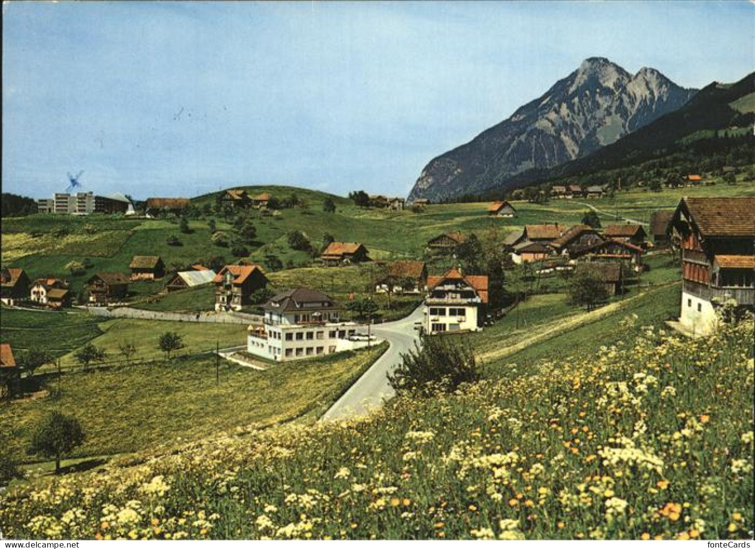 11451695 St Niklausen OW Teilansicht Mit Stanserhorn Blumenwiese St Niklausen OW - Autres & Non Classés