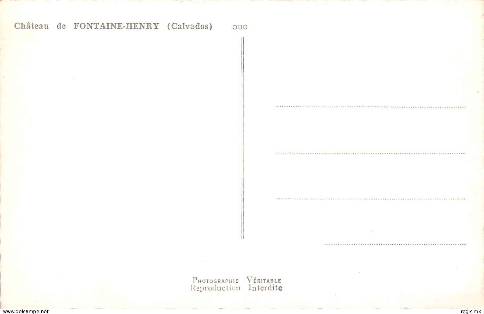 14-FONTAINE HENRY-N°T2558-F/0059 - Other & Unclassified
