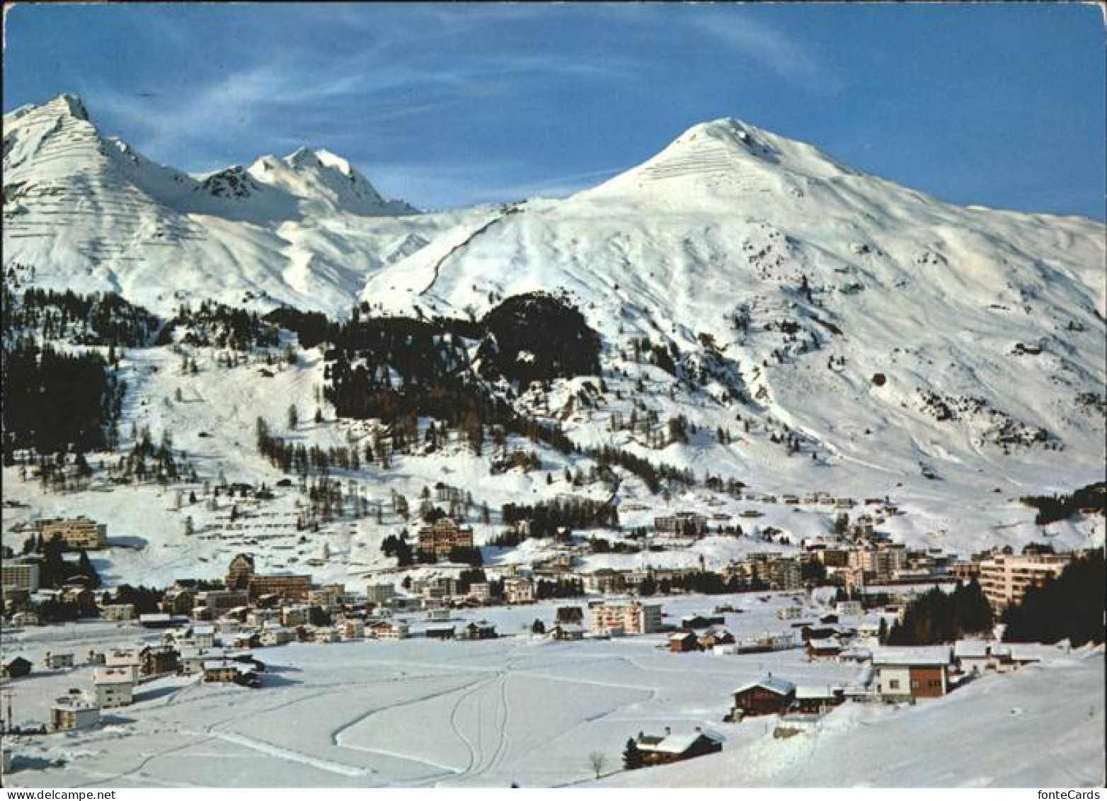 11439189 Davos GR Panorama Im Schnee Parsennbahn Schiahoerner Weissfluhjoch  Dav - Otros & Sin Clasificación