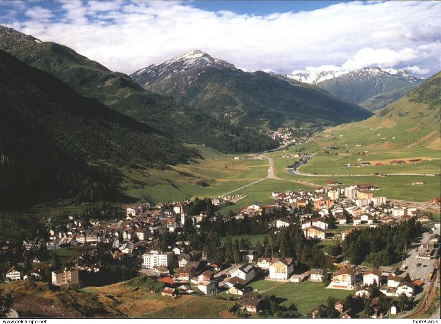 11439173 Andermatt Fliegeraufnahme Panorama Mit Bergen Andermatt - Andere & Zonder Classificatie