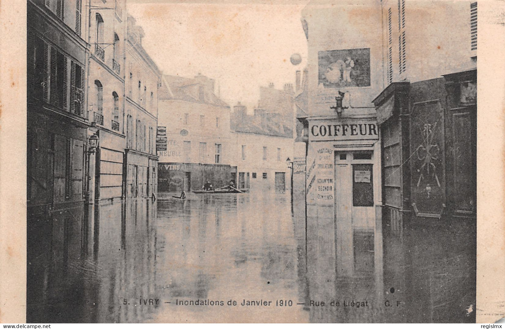 75-PARIS IVRY INONDATIONS DE JANVIER 1910 RUE DE LIEGAT-N°T2561-D/0277 - Inondations De 1910