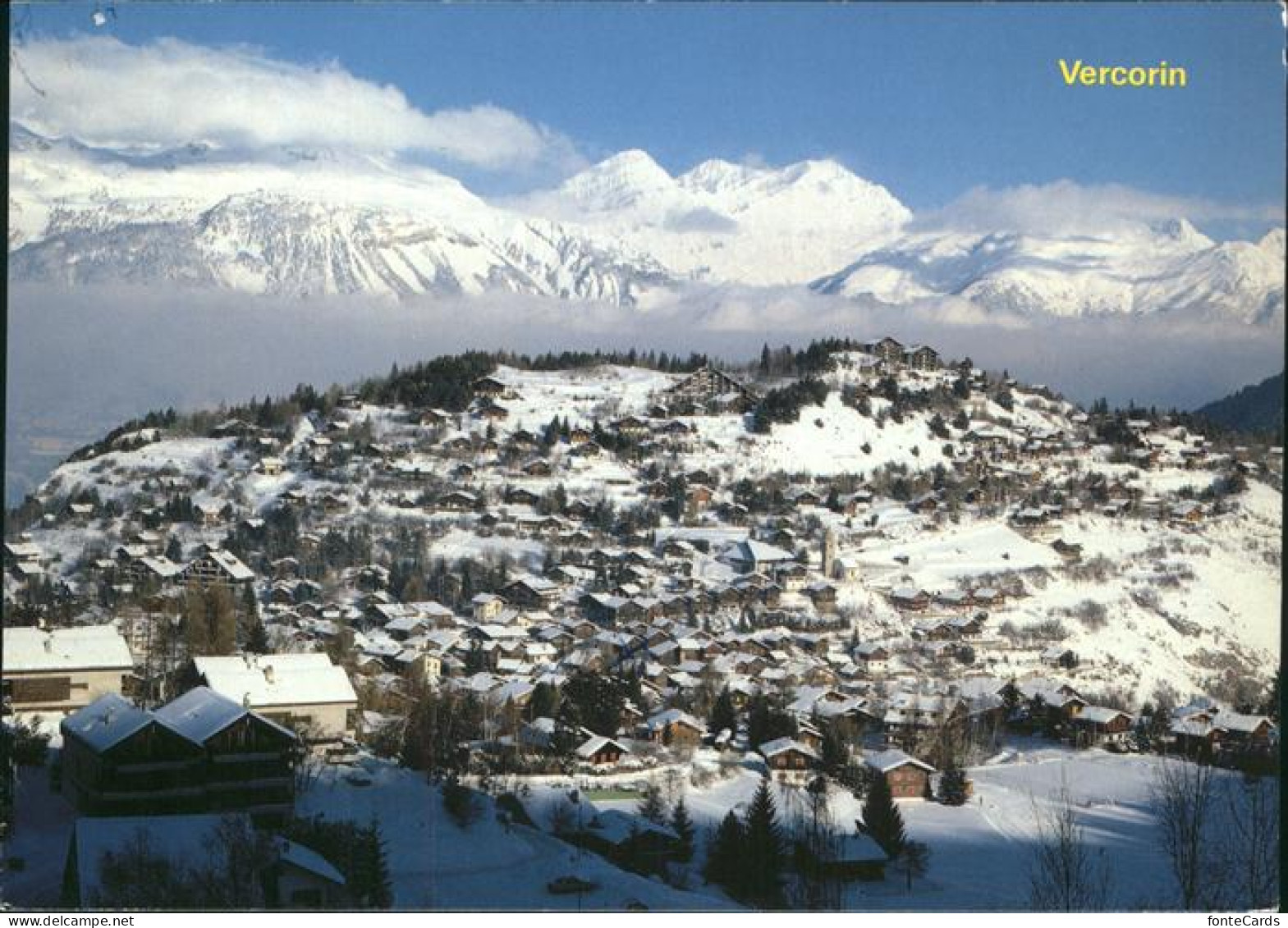 11439038 Vercorin Panorama Im Schnee Vercorin - Autres & Non Classés