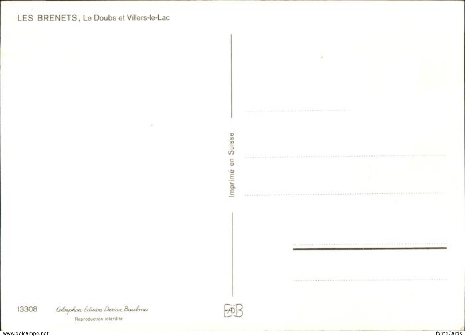 11439033 Les Brenets Le Doubs Et Villers-le-Lac Les Brenets - Otros & Sin Clasificación