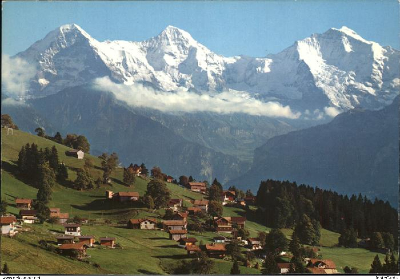 11438756 Beatenberg Waldegg Panorama Eiger Moench Jungfrau Beatenberg - Autres & Non Classés