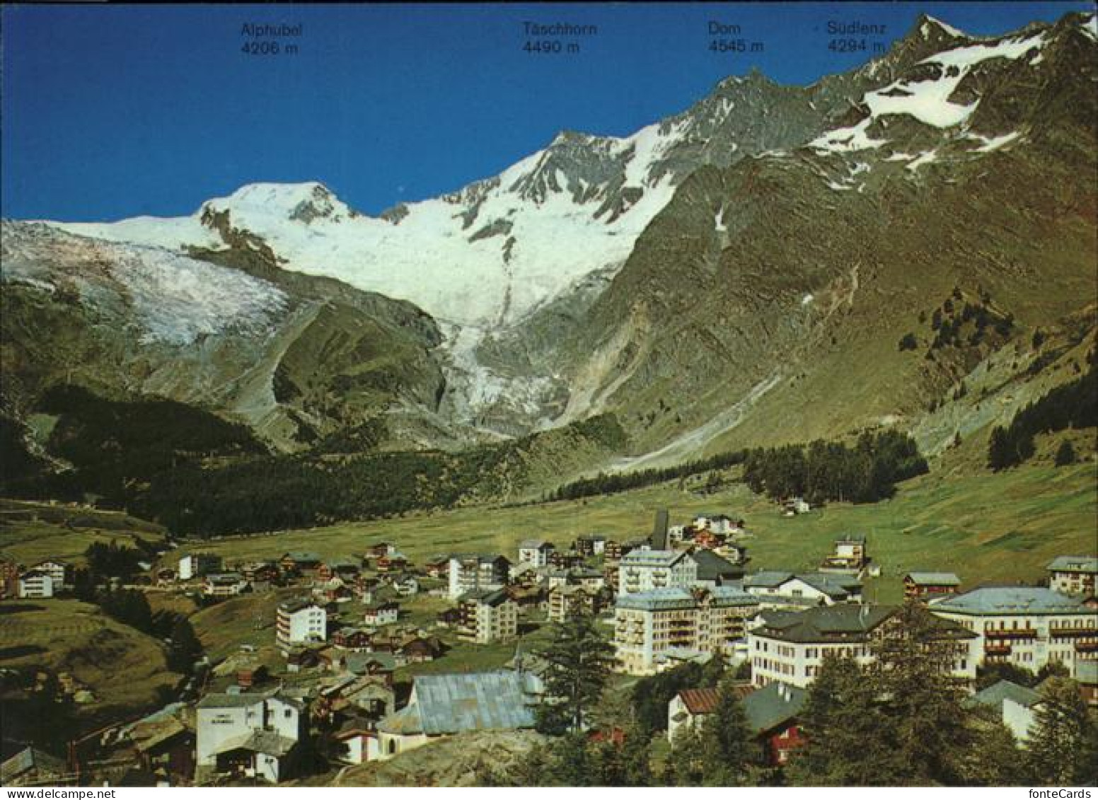 11438755 Saas-Fee Panorama Mit Mischabelkette Saas-Fee - Autres & Non Classés