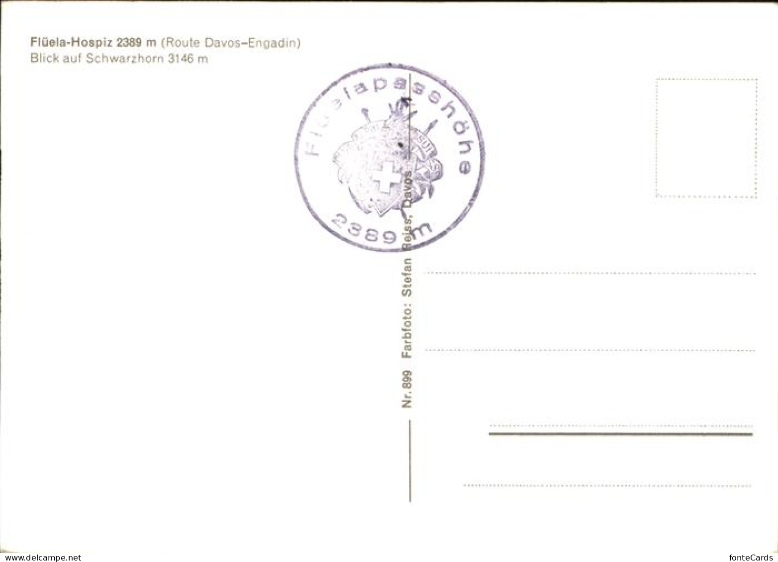 11436300 Flueela Flueela Hospiz Mit Schwarzhorn Flueela - Otros & Sin Clasificación