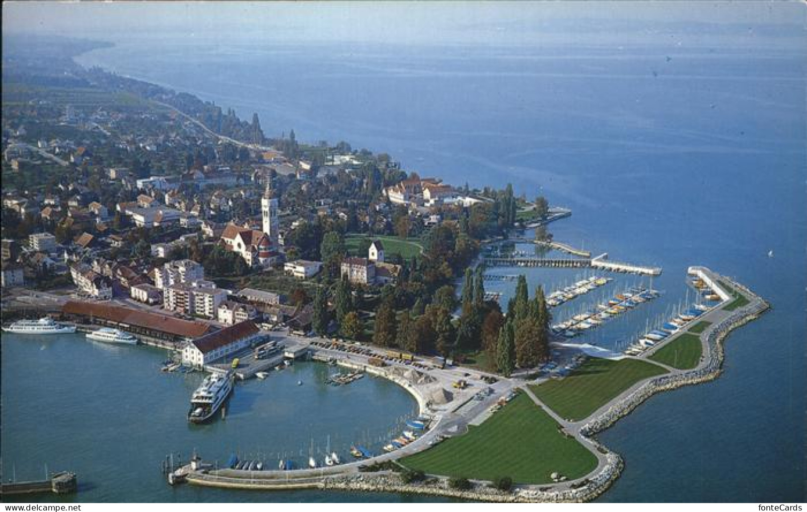 11435121 Romanshorn TG Hafen Bodensee Faehrschiff Fliegeraufnahme Romanshorn - Sonstige & Ohne Zuordnung