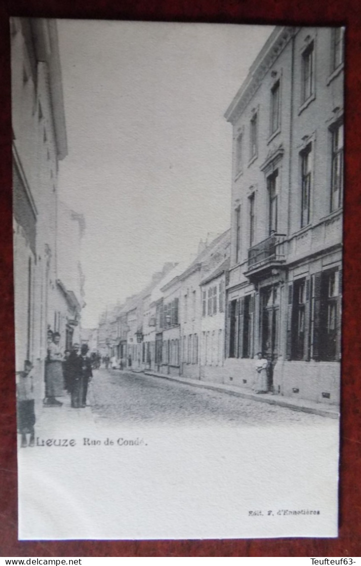 Cpa Leuze ; Rue De Condé - Leuze-en-Hainaut