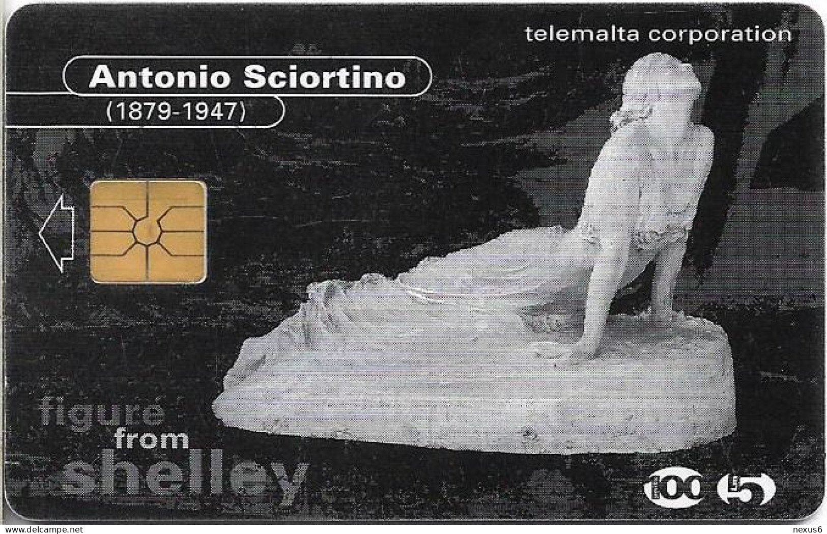 Malta - Maltacom - Antonio Sciortino, Shelley, 04.1998, 100U, 20.000ex, Used - Malte