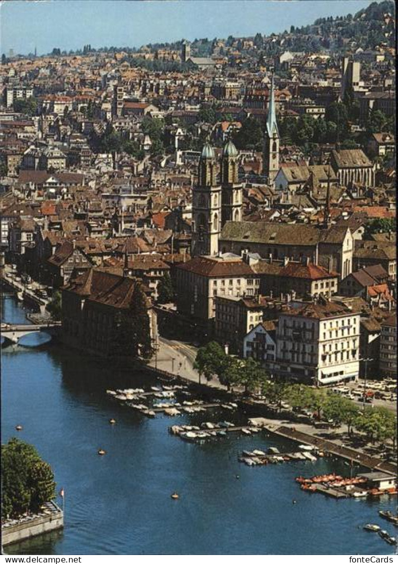 11435004 Zuerich Blick Auf Das Muenster Hafen Zuerich - Autres & Non Classés