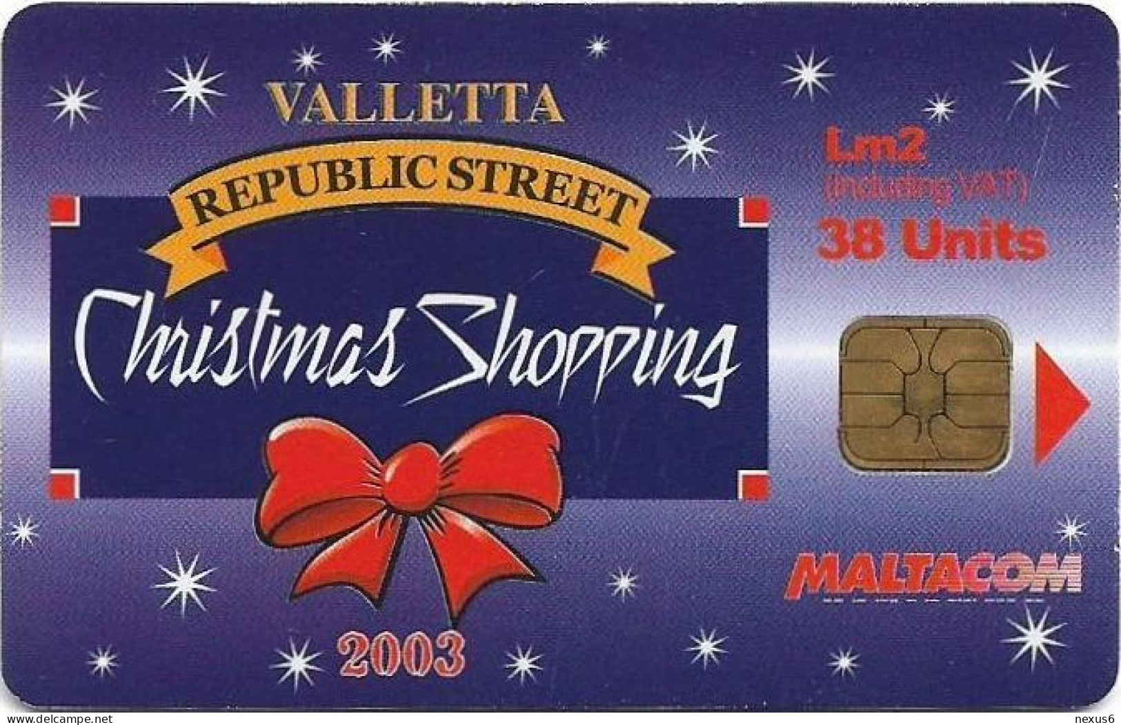 Malta - Maltacom - Christmas Shopping 2003, 12.2003, 38U, 10.000ex, Used - Malte