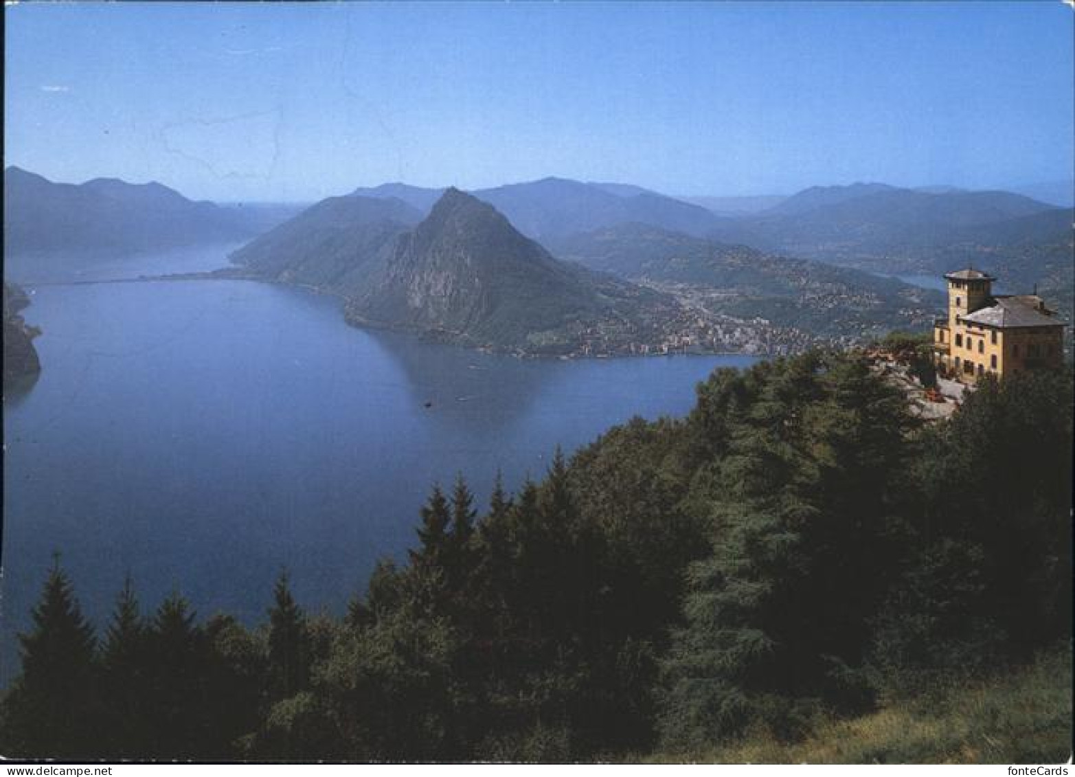 11434997 Lugano TI Monte Bre Terrazza Del Ristorante Vetta Lago Lugano - Andere & Zonder Classificatie