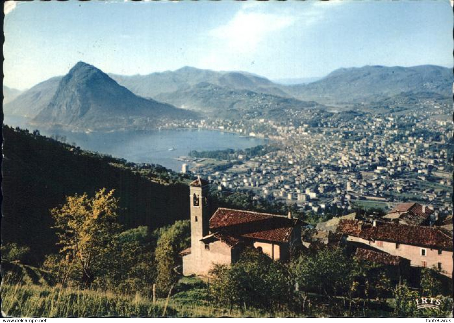 11434994 Lugano TI Panorama Del Golfo Di Lugano Vista Da Cureggia Lugano - Andere & Zonder Classificatie