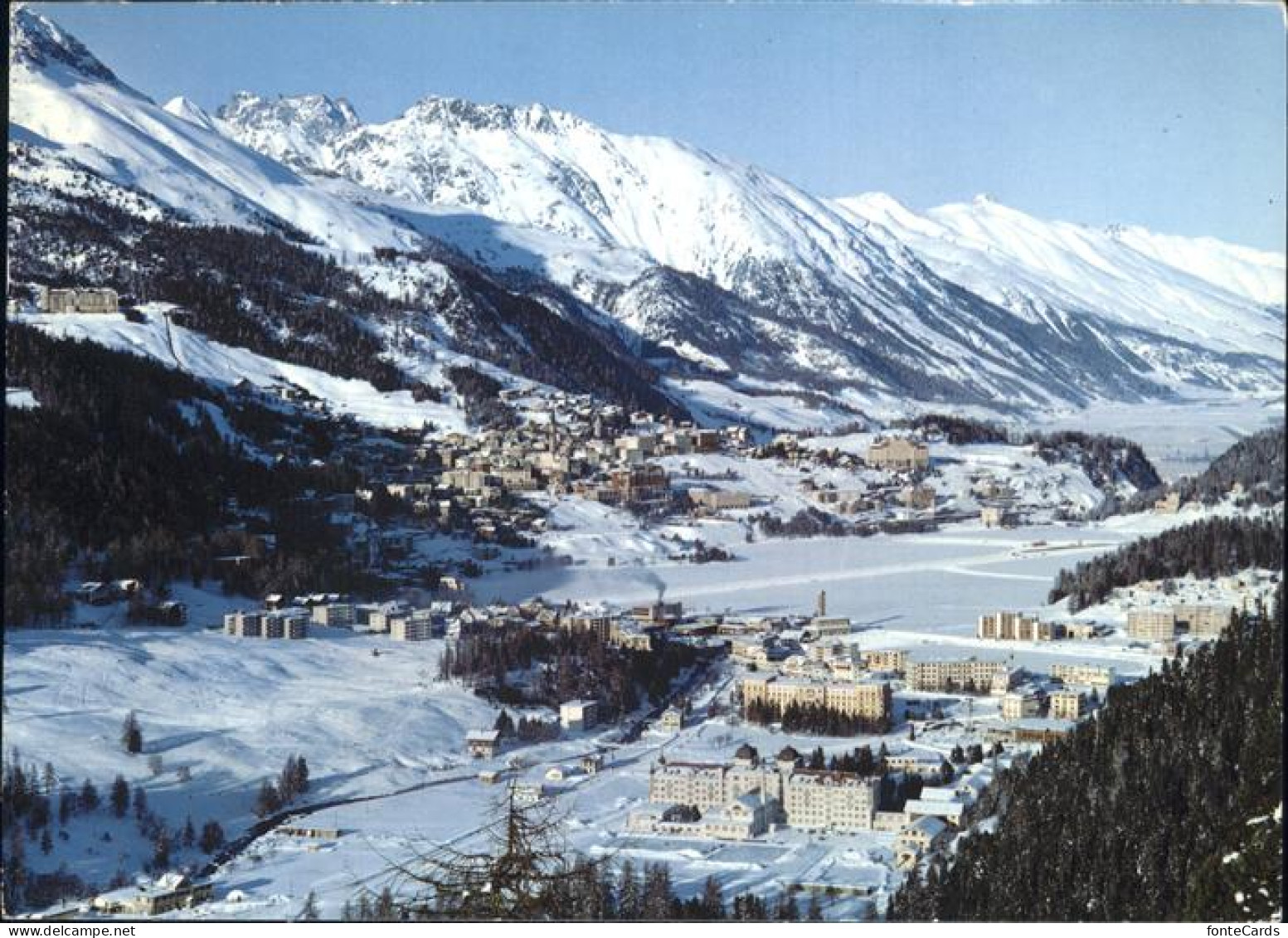 11434990 St Moritz GR Panorama Im Winter Bad Und Dorf St. Moritz - Other & Unclassified