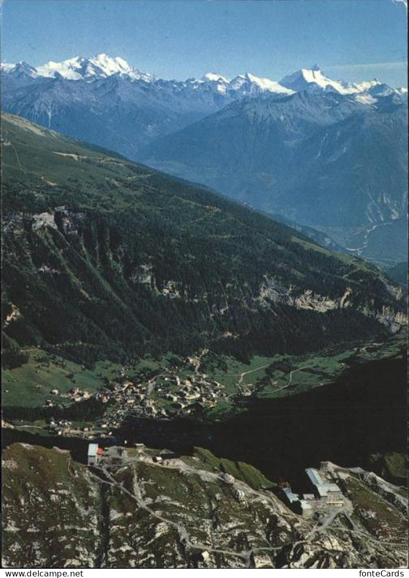 11434988 Gemmipass Wallis Blick Auf Leukerbad Und Torrentalp Dom Monte Rosa Weis - Autres & Non Classés