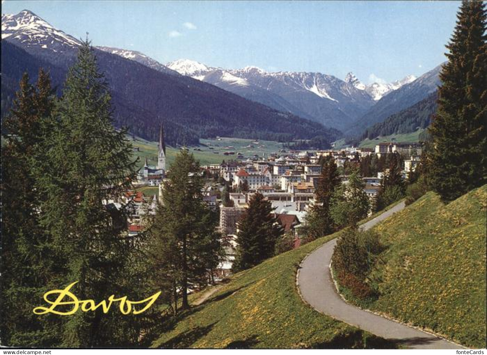 11434980 Davos GR Blick Von Der Hohen Promenade Gegen Das Tinzenhorn Albula Alpe - Other & Unclassified