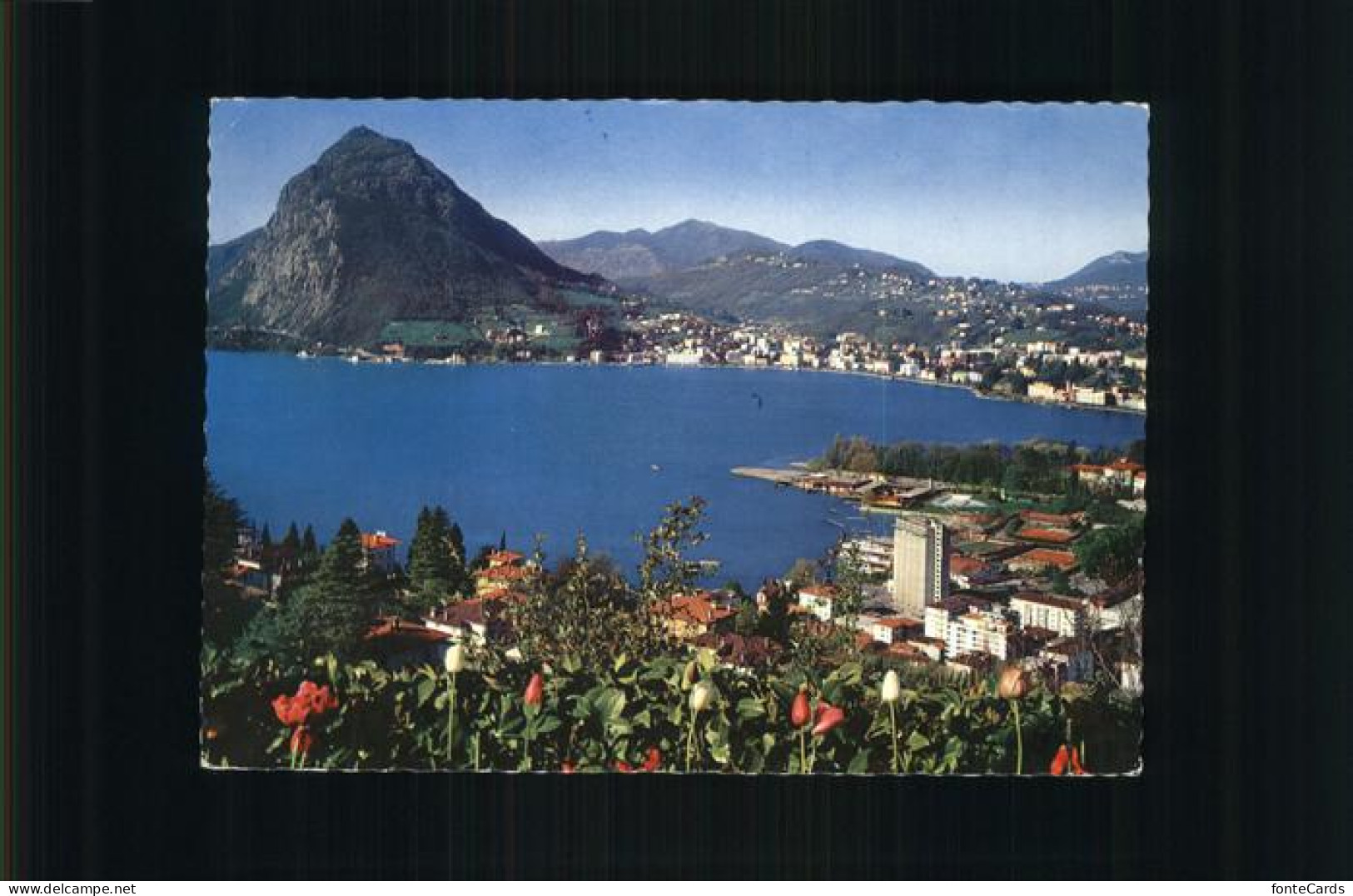 11434792 Lugano TI Vista Del Monte Bre Sul Monte San Salvatore Lago Lugano - Andere & Zonder Classificatie