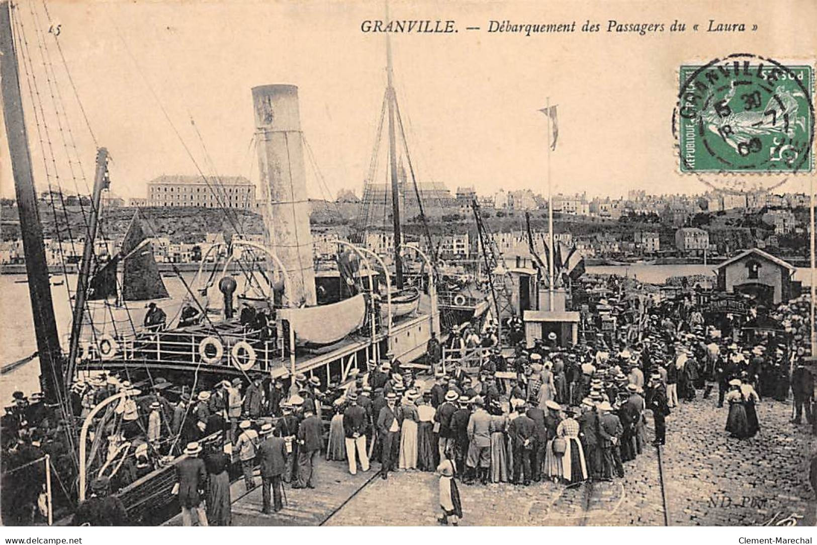 GRANVILLE - Débarquement Des Passagers Du " Laura " - Très Bon état - Granville