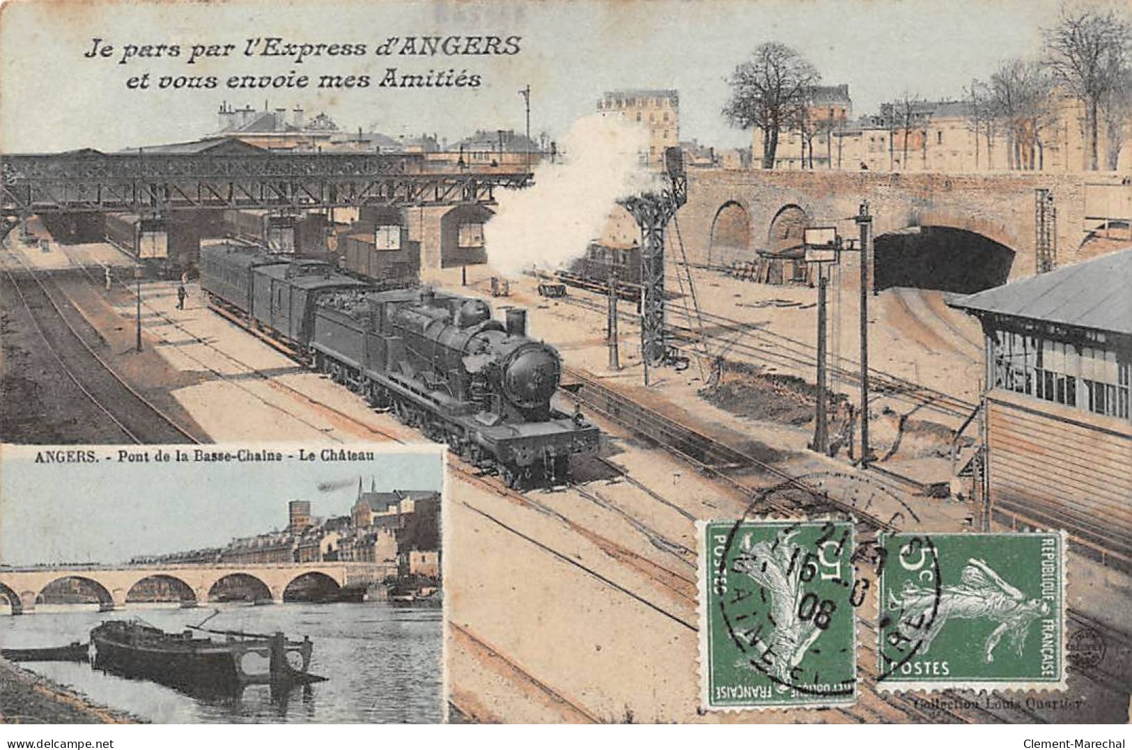 Je Pars Par L'Express D'ANGERS Et Vous Envoie Mes Amitiés - Très Bon état - Angers