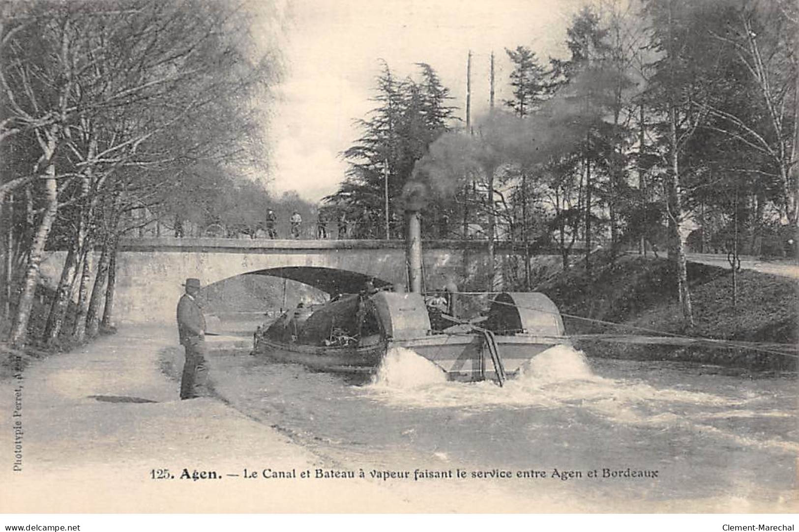 AGEN - Le Canal Et Bateau à Vapeur - Très Bon état - Agen