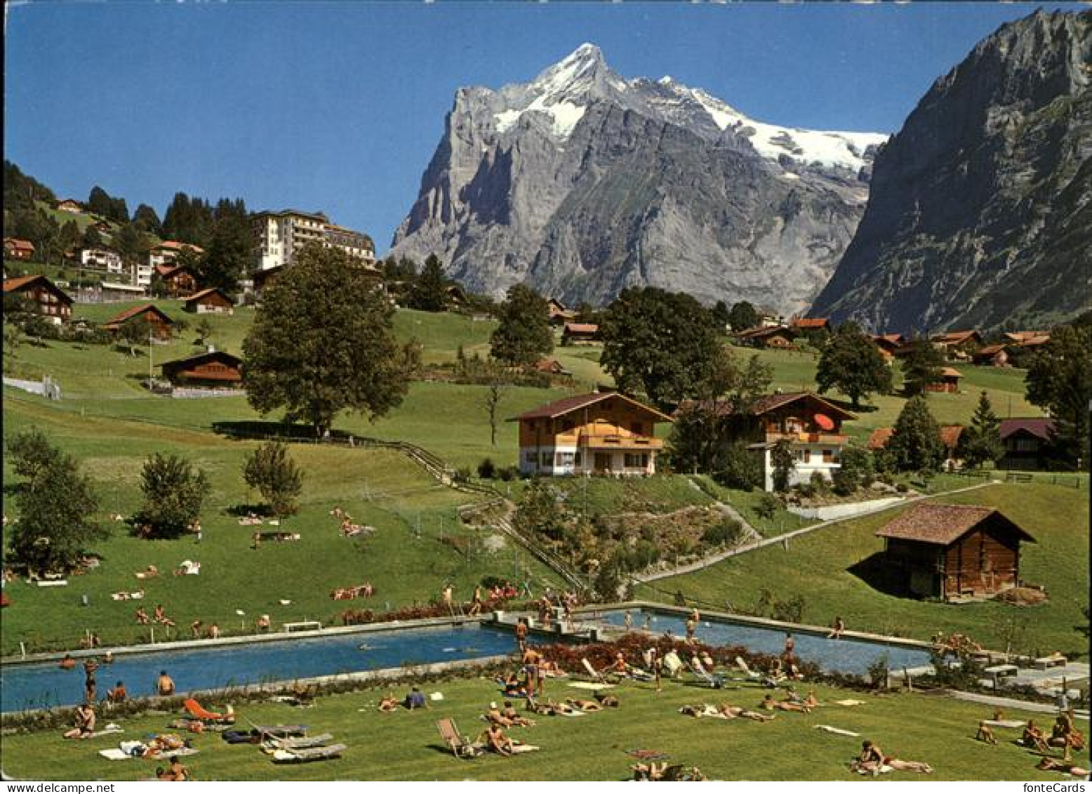 11432936 Grindelwald Gartenbad Hellbach Wetterhorn Freibad Grindelwald - Autres & Non Classés