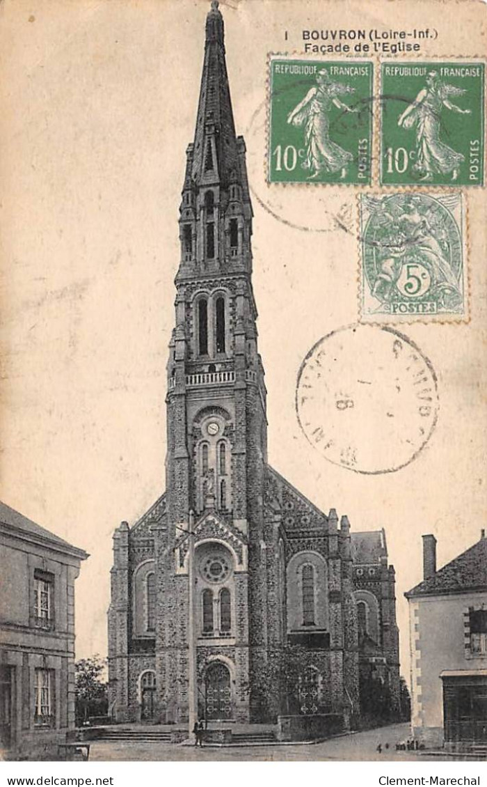 BOUVRON - Façade De L'Eglise - F. Chapeau - état - Autres & Non Classés