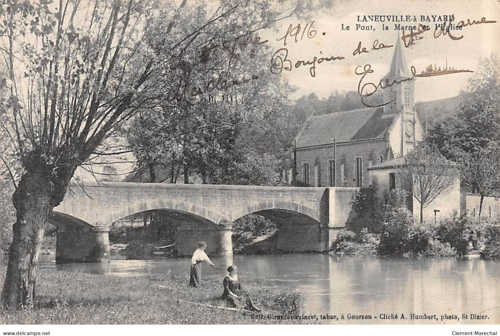 LANEUVILLE à BAYARD - Le Pont - La Marne Et L'Eglise - Très Bon état - Otros & Sin Clasificación