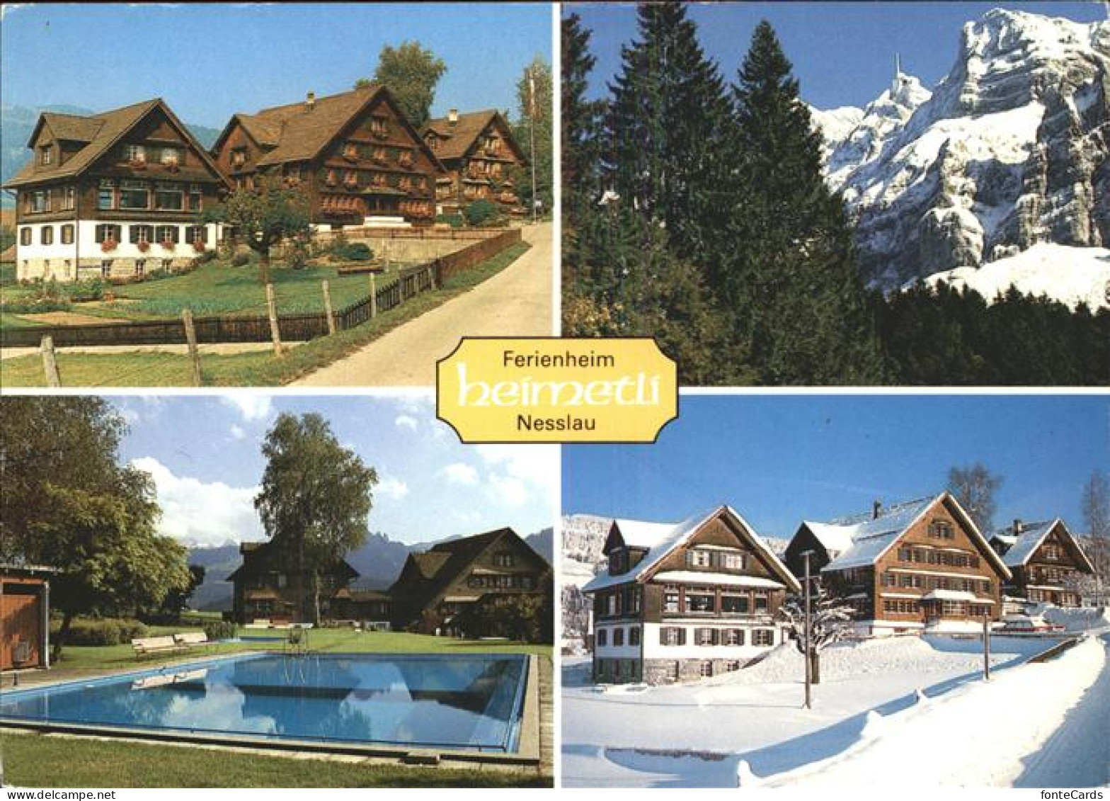 11431999 Nesslau Ferienheim Heimetli Schwimmbad Wintersportplatz Nesslau - Andere & Zonder Classificatie