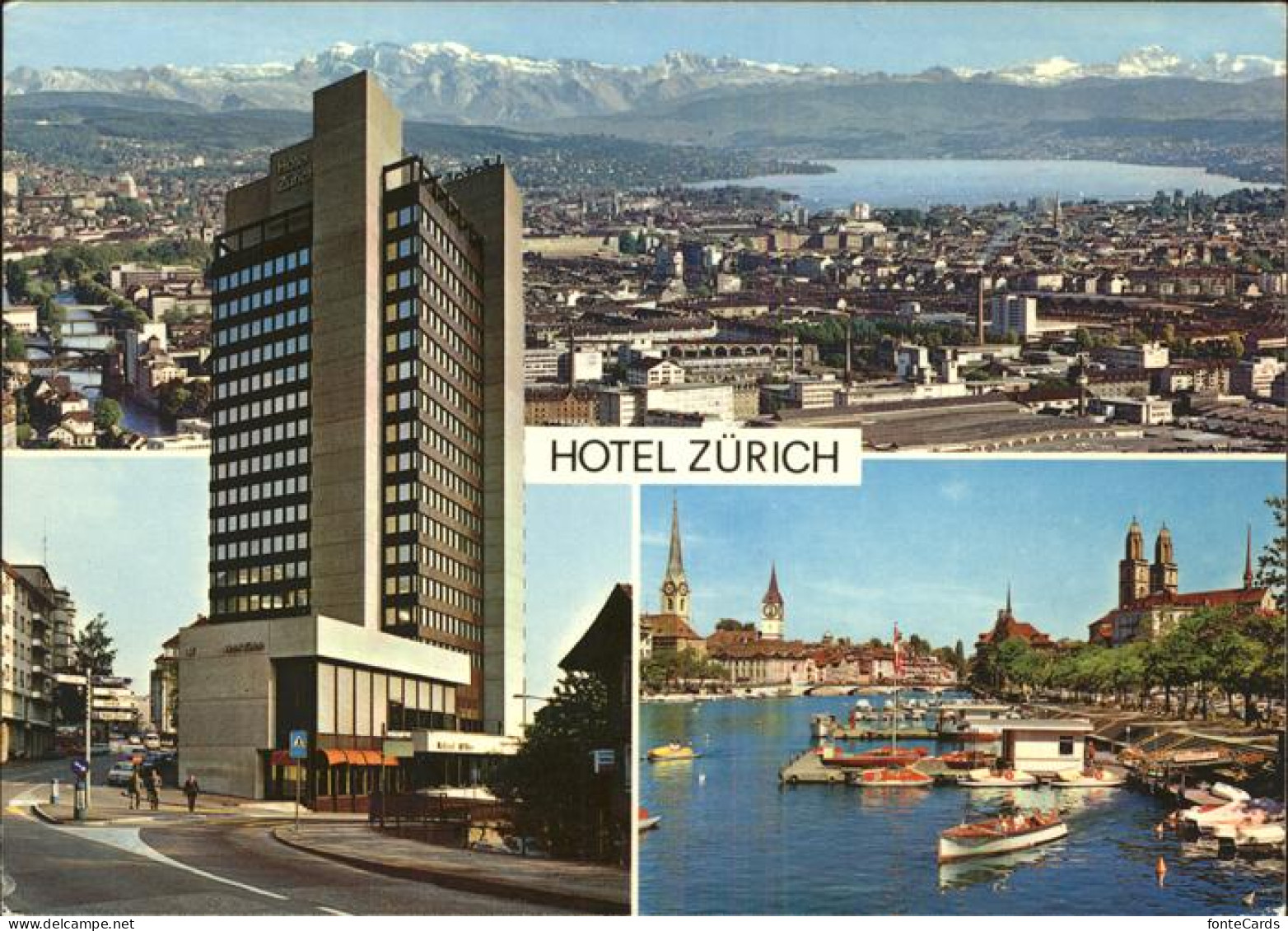 11431997 Zuerich Hotel Zuerich Zuerischsee Mit Alpenpanorama Boot Kirche Zuerich - Andere & Zonder Classificatie