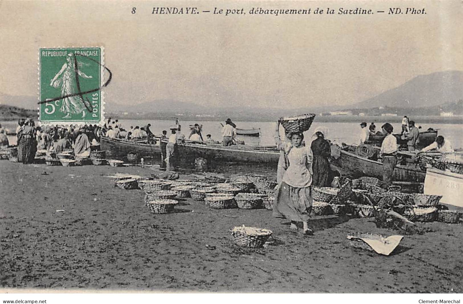 HENDAYE - Le Port, Débarquement De La Sardine - Très Bon état - Hendaye