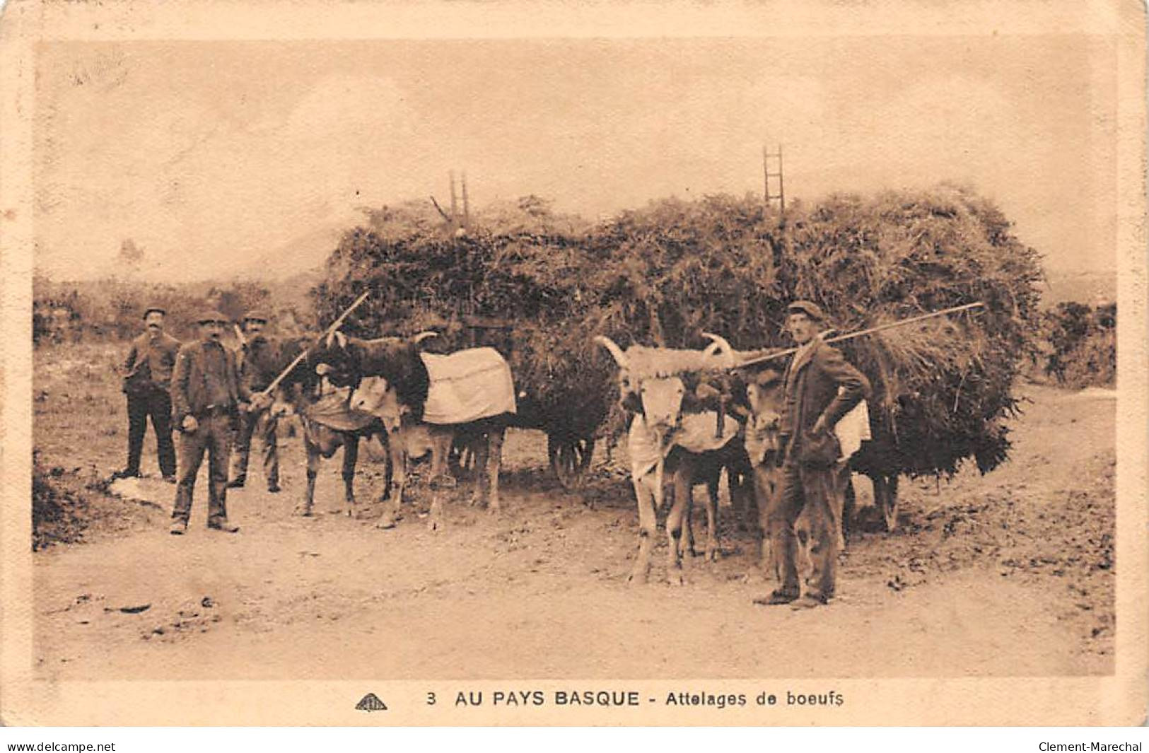 AU PAYS BASQUE - Attelage De Boeufs - Très Bon état - Sonstige & Ohne Zuordnung