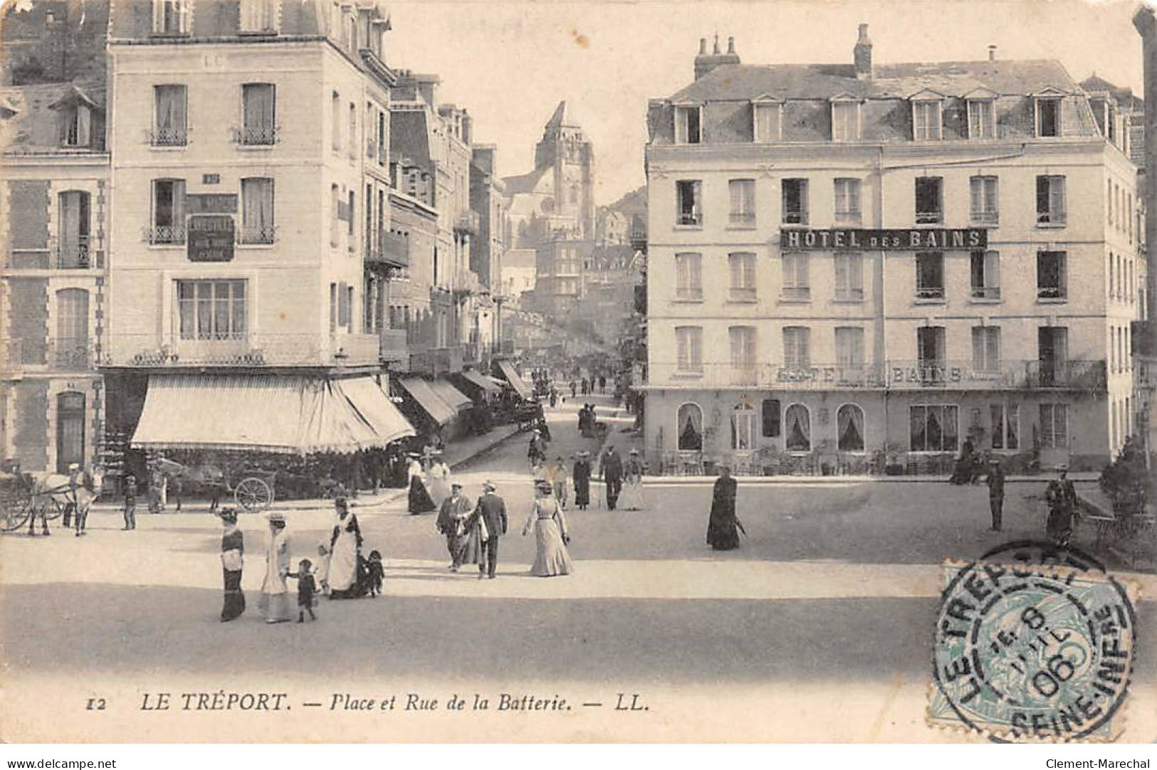 LE TREPORT - Place Et Rue De La Batterie - Très Bon état - Le Treport