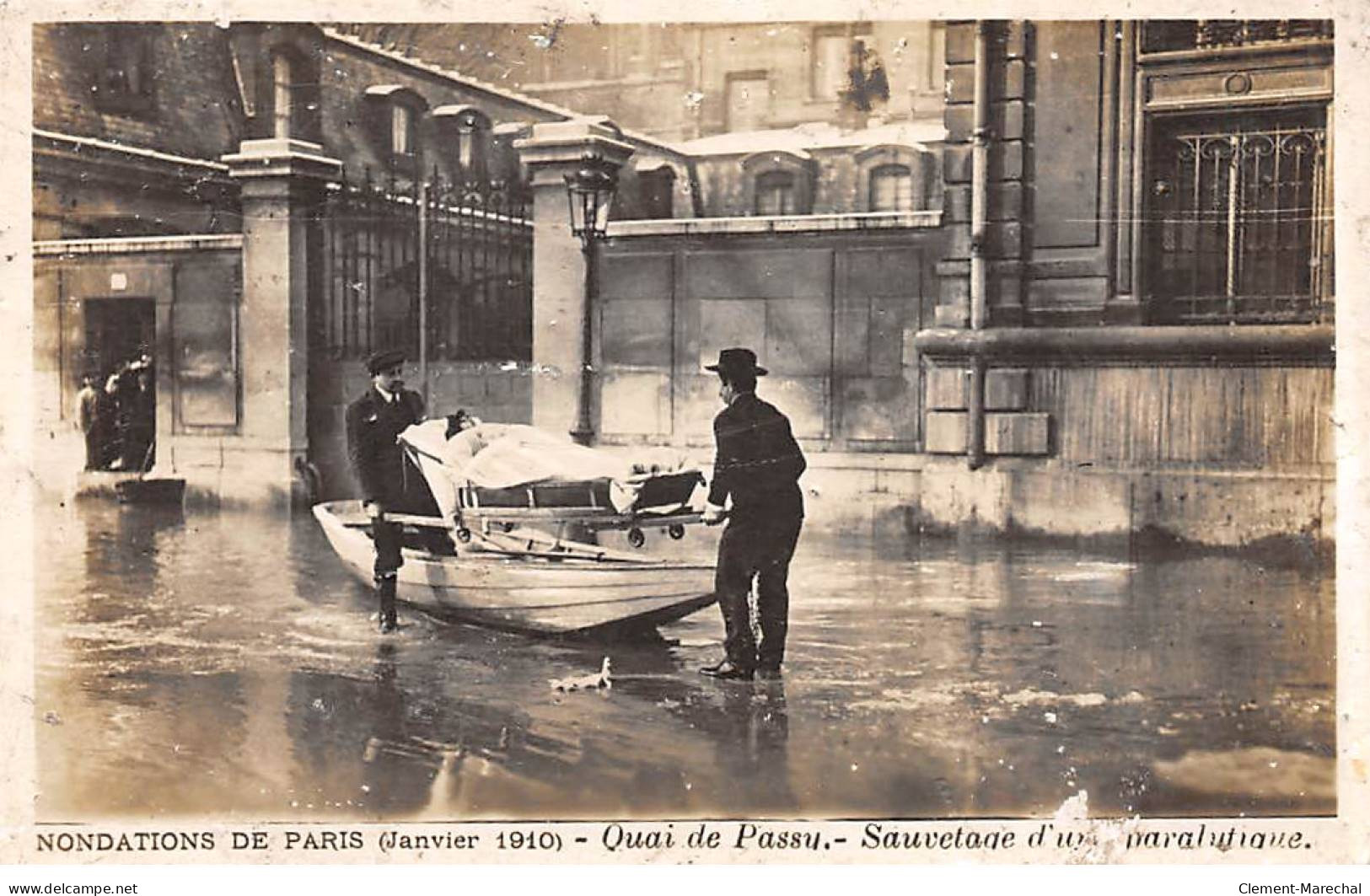 PARIS - Inondations De Paris - Janvier 1910 - Quai De Passy - Sauvetage - état - Inondations De 1910