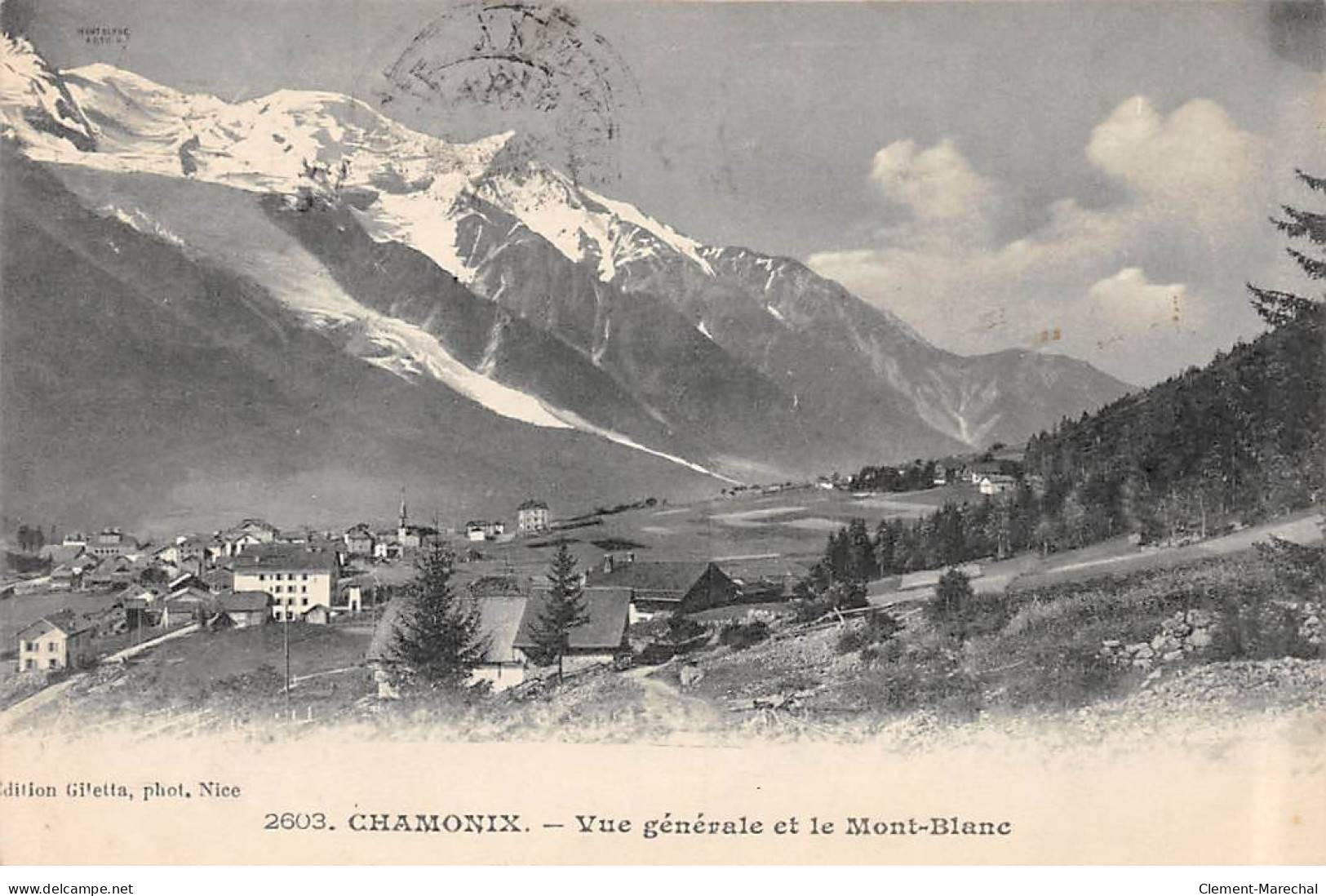 CHAMONIX - Vue Générale Et Le Mont Blanc - Très Bon état - Chamonix-Mont-Blanc