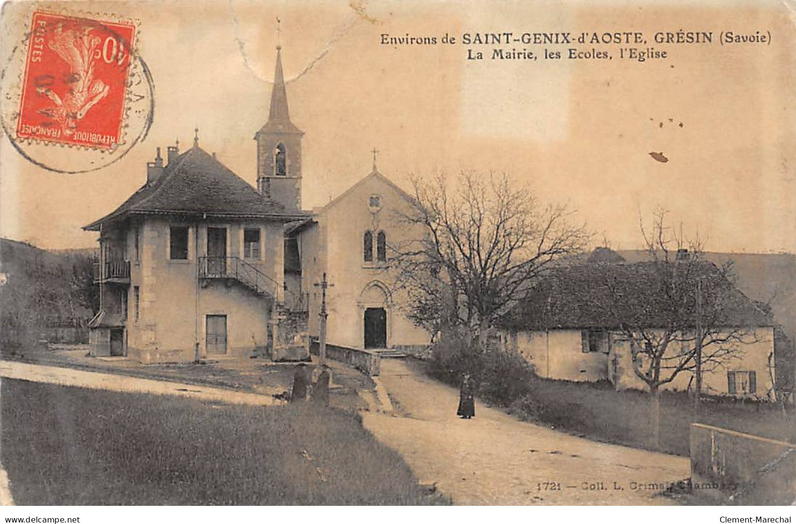 GRESIN - La Mairie - Les Ecoles - L'Eglise - état - Andere & Zonder Classificatie